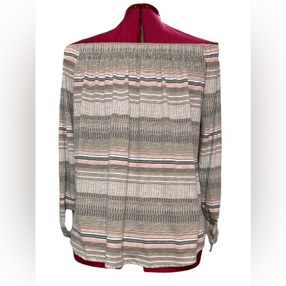 Point Zero off the shoulder stripe knit loose fitting top - Picture 8 of 12